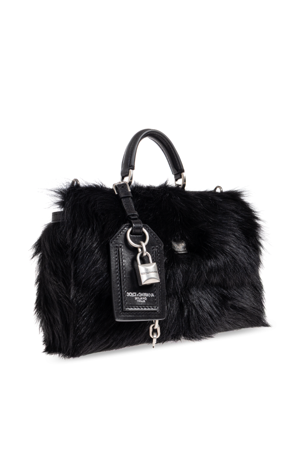 【美品】maison de Dolce ファーリーNT black Black Furry handbag Dolce & Gabbana - Vitkac France